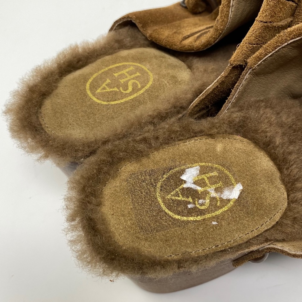 Ash Jig Suede Platform Shearling Lined Clogs - Picture 5 of 8
